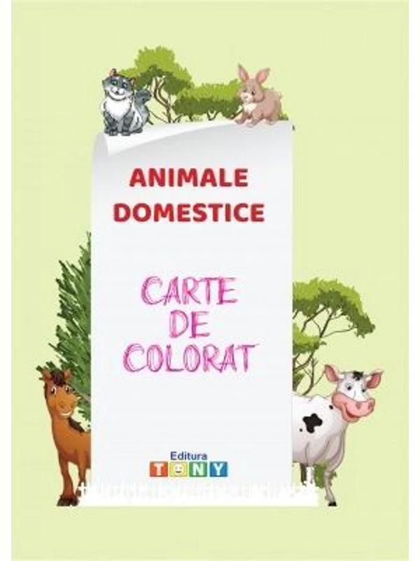 Carte de colorat. Animale domestice