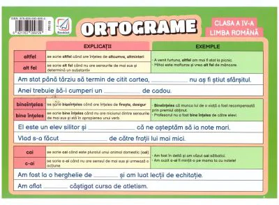 Pliant Ortograme. Clasa a 4-a, limba romana