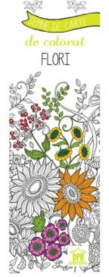 Semne de carte de colorat. Flori