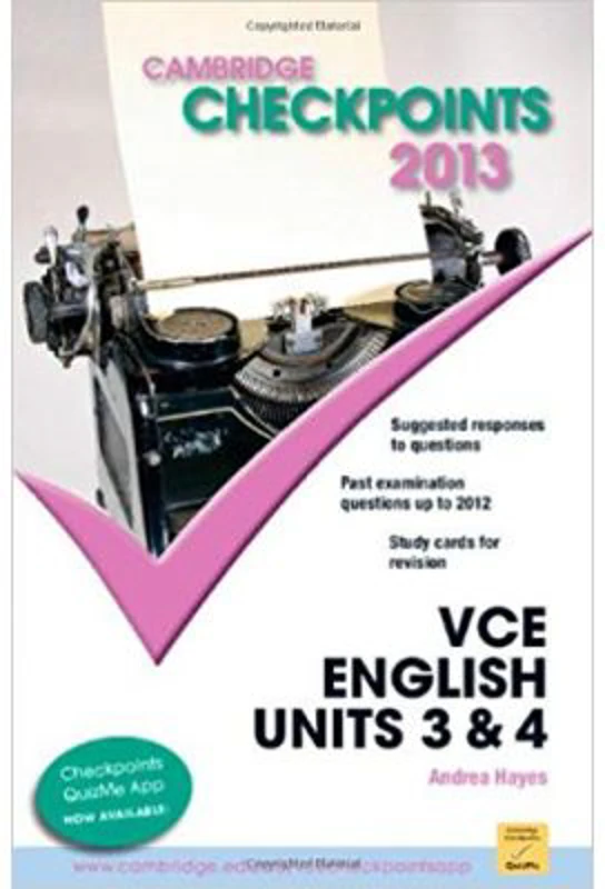 Cambridge Checkpoints VCE English Units 3 and 4 2013 - Andrea Hayes