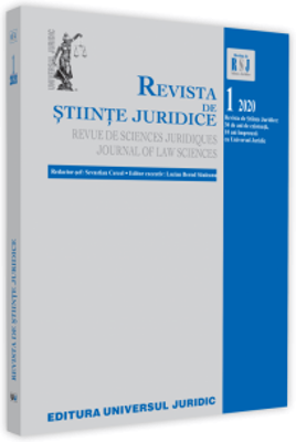 Revista de stiinte juridice nr. 1-2020 - Sevastian Cercel