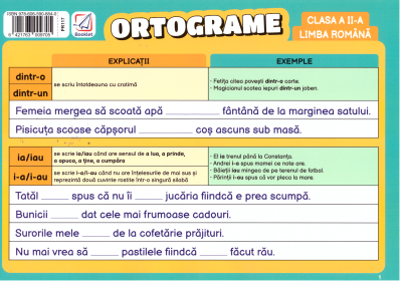 Pliant Ortograme. Clasa a 2-a, limba romana