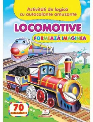 Locomotive. Formeaza imaginea. 70 autocolante