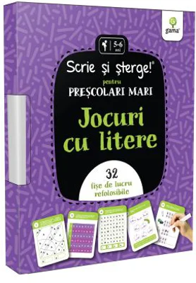 Jocuri cu litere. Prescolari mari. Scrie si sterge!