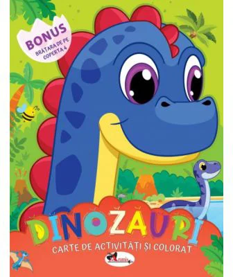 Dinozauri. Carte de colorat cu activitati