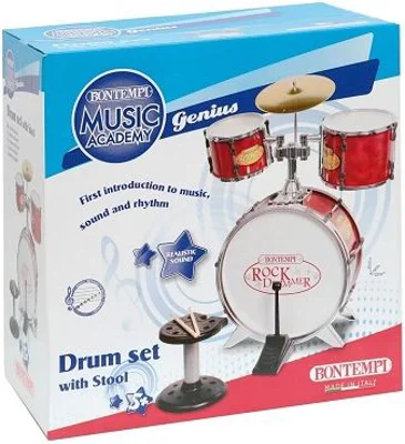 Set tobe metal, 4 piese, rosu, Bontempi