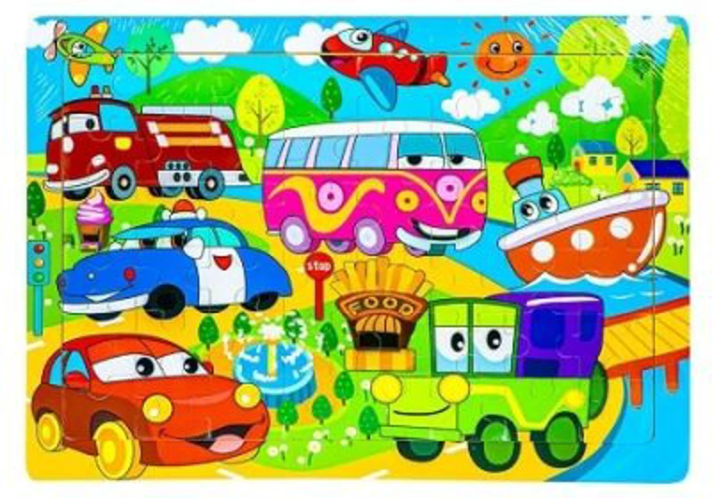 Puzzle din lemn, Masini