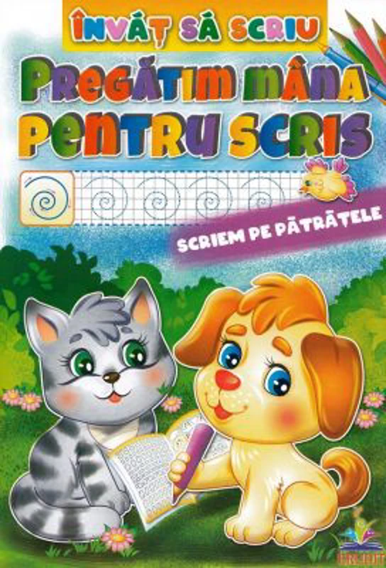 Invat sa scriu. Pregatim mana pentru scris. Scriem pe patratele