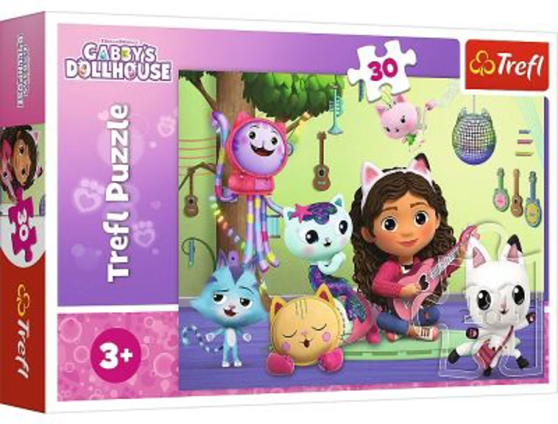 Puzzle 30 piese Gabbys Dollhouse. Casa lui Gabby, Trefl