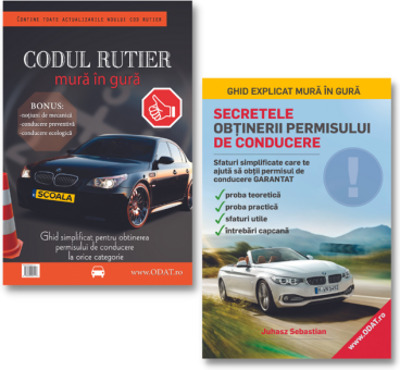 Pachet Codul Rutier mura in gura. Ghid simplificat + Secretele obtinerii permisului de conducere - Sebastian Juhasz