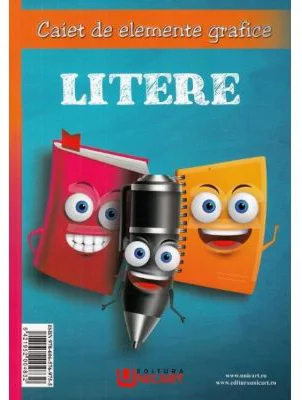 Caiet de elemente grafice - cifre si litere