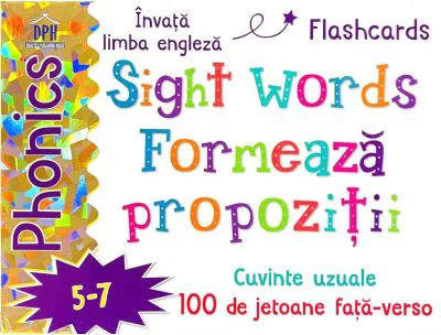 Sight words. Formeaza propoziti. Jetoane limba engleza - Fran Bromage