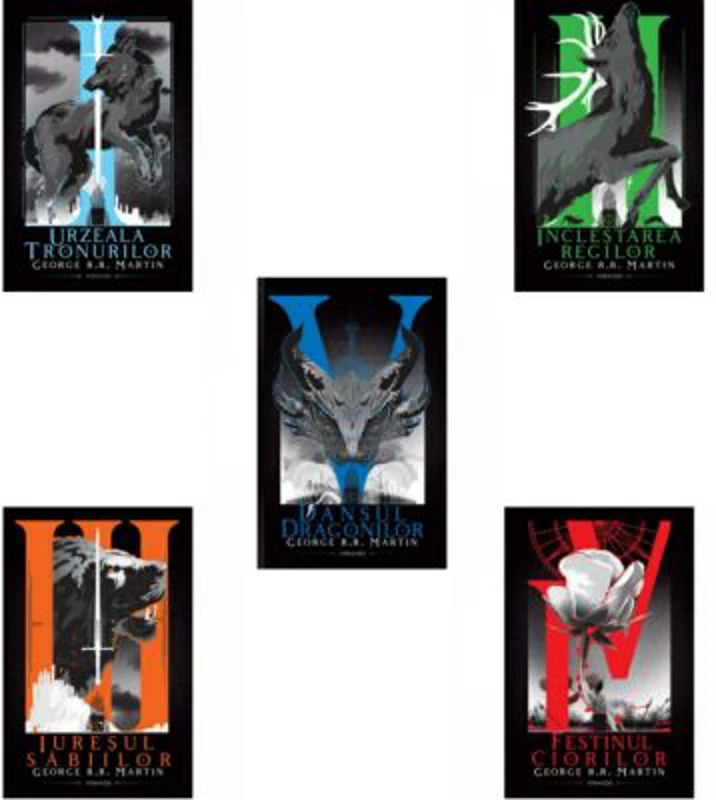 Pachet format din 5 titluri din seria "Cantec de Gheata si Foc" Autorul George R. R. Martin