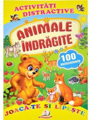 Activitati distractive. Animale indragite. 100 autocolante