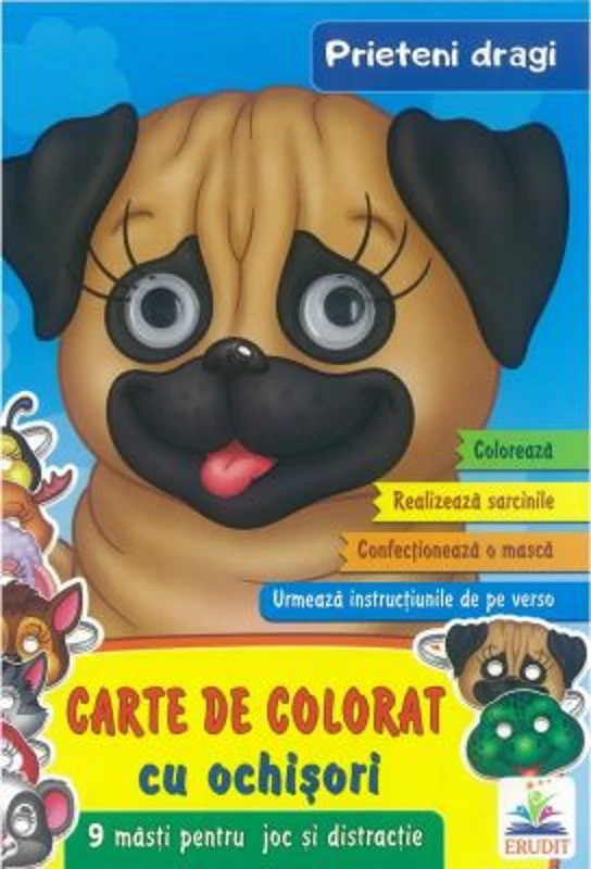 Prieteni dragi-Carte de colorat cu ochisori