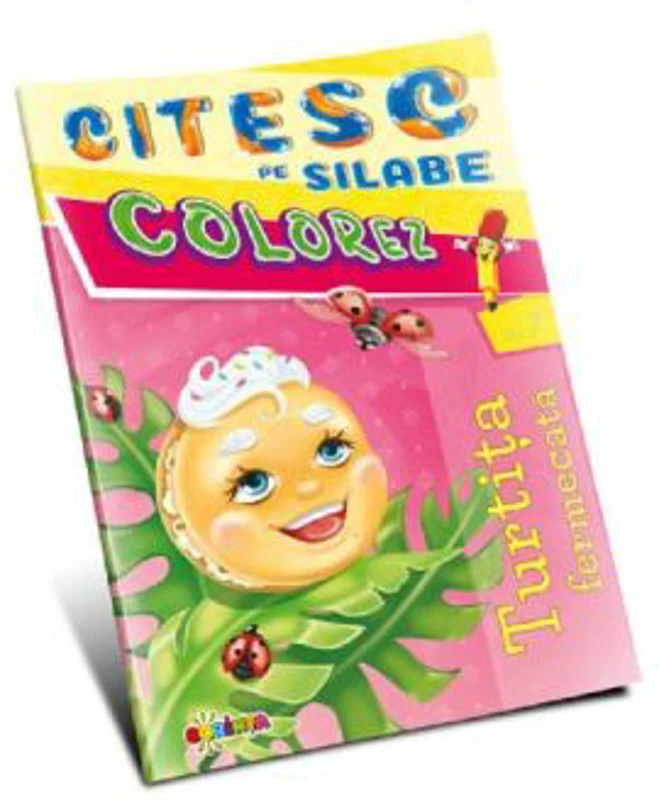 Citesc pe silabe, colorez. Turtita fermecata