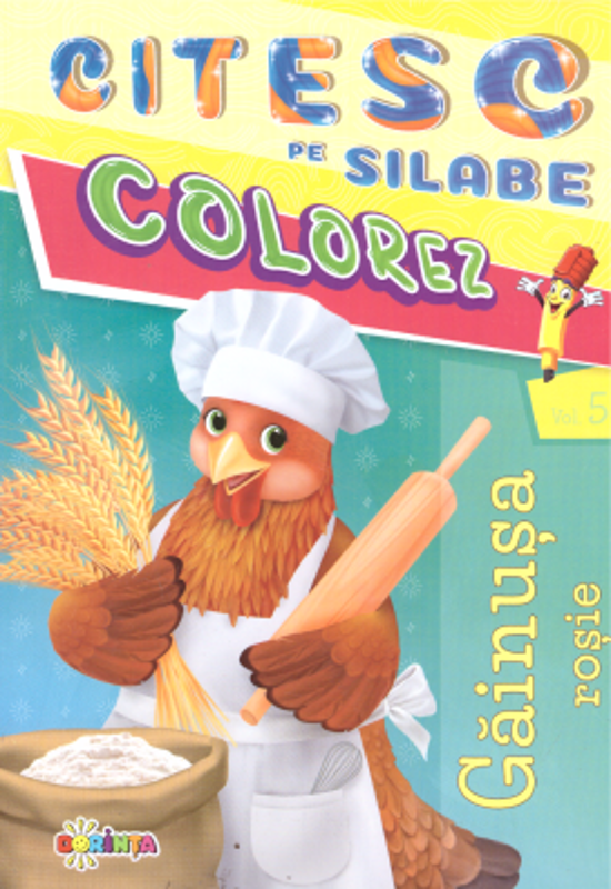 Citesc pe silabe, colorez. Gainusa rosie