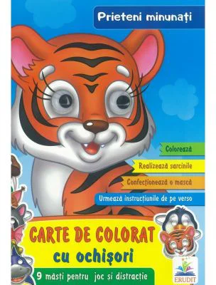 Prieteni minunati-Carte de colorat cu ochisori
