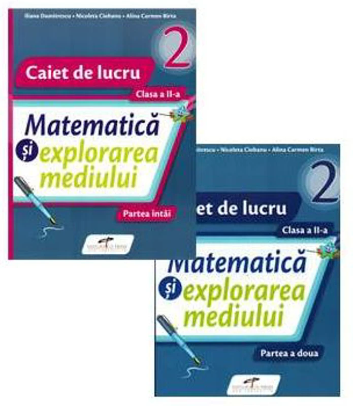 Caiet pentru clasa a 2-a. Matematica si explorarea mediului. Set 2 caiete, Semestrele 1 si 2