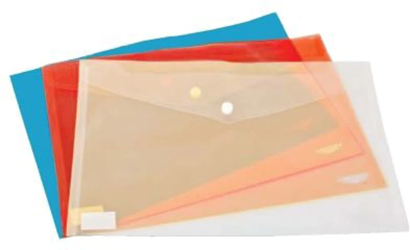 Mapa documente x5 buc. multicolor inchidere cu capsa A4 plastic ( DY001203 )