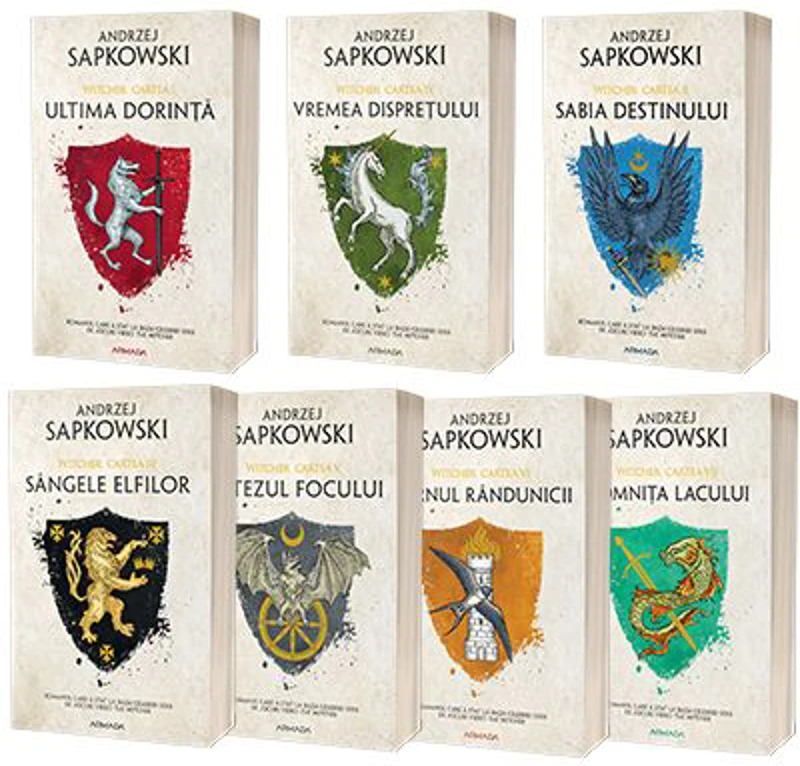 Serie compusa din 7 carti Witcher de autor Andrzej Sapkowski