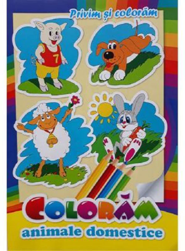 Privim si coloram. Coloram animale domestice