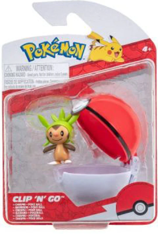 Figurine Clip N Go, Chespin & Poke Ball