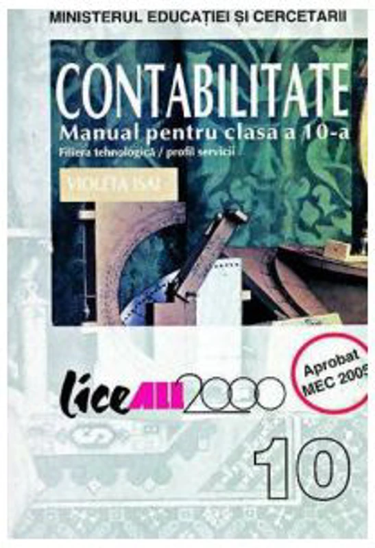 Contabilitate. Manual pentru clasa a 10-a