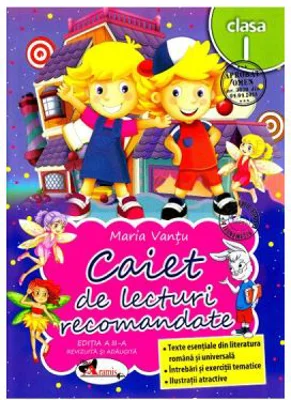 Caiet de lecturi recomandate Clasa 1 - Maria Vantu