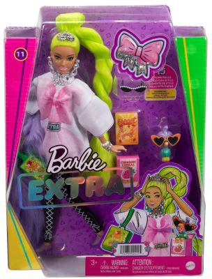 Papusa Barbie Extra, par verde neon