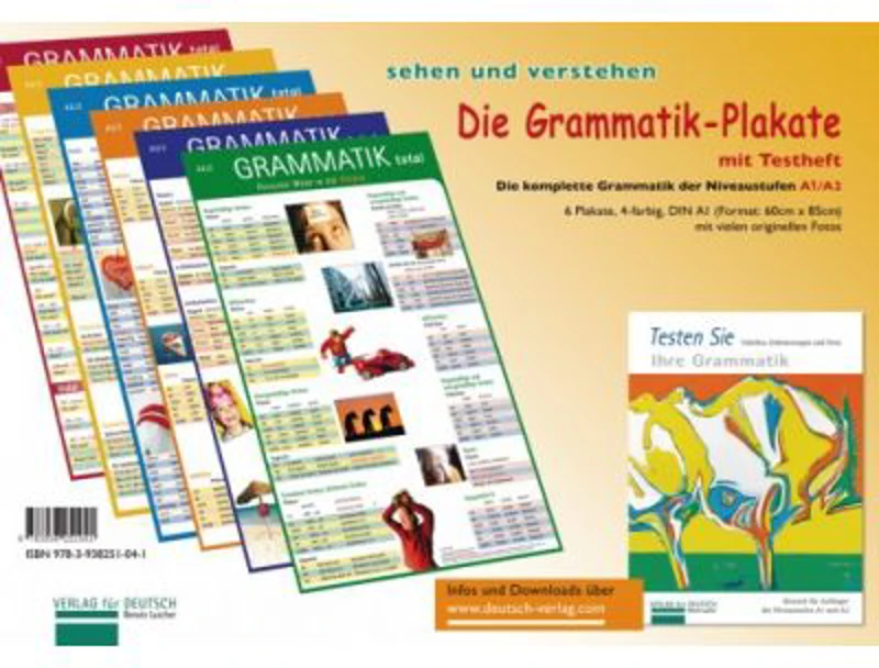 Die Grammatik-Plakate A1-A2 Testheft und 6 Plakate - Renate Luscher
