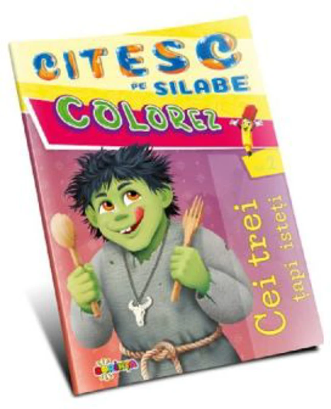 Citesc pe silabe, colorez. Cei trei tapi isteti