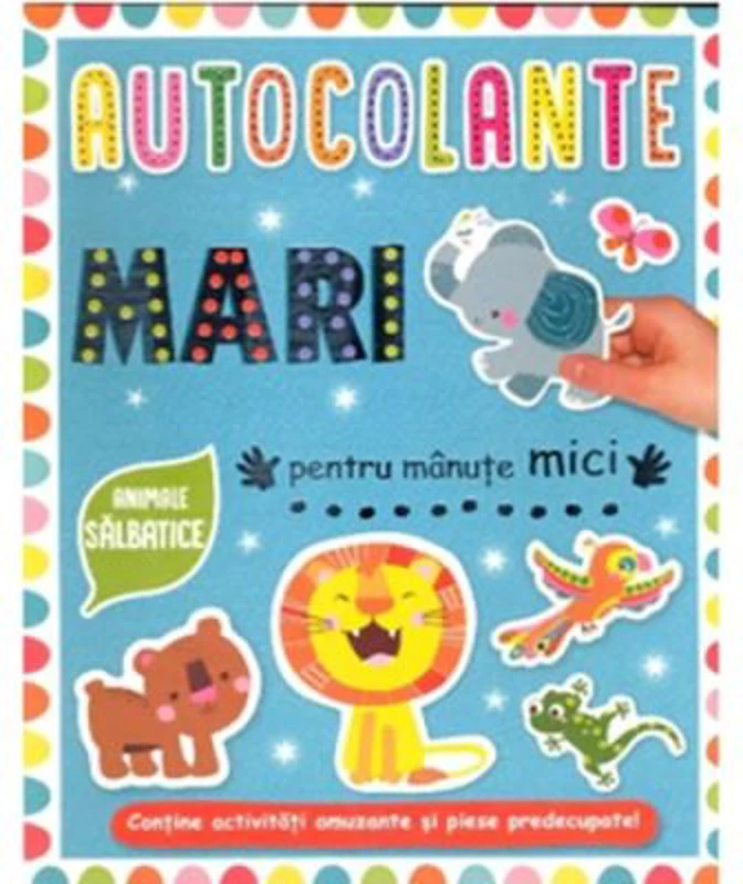 Autocolante mari pentru manute mici: Animale salbatice
