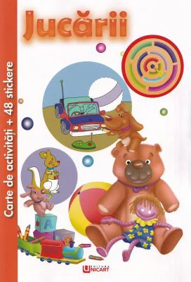 Carte de activitati cu 48 stickere. Jucarii
