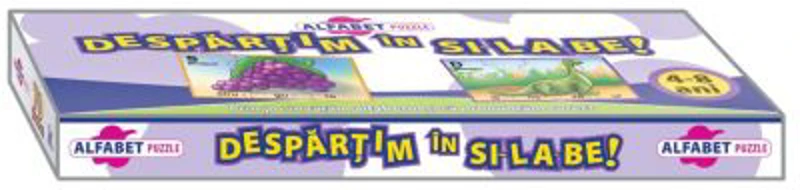 Alfabet puzzle. Despartim in silabe
