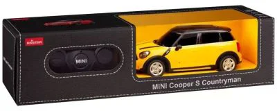 Masina cu telecomanda Mini Cooper S Countryman galben, scara 1: 24, Rastar