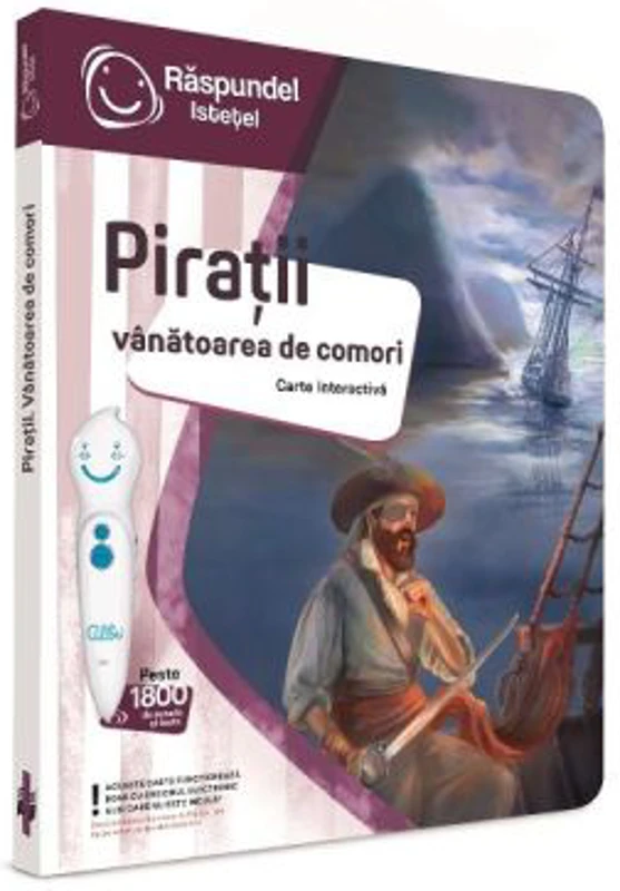 Carte interactiva Piratii. Vanatoarea de comori, Raspundel Istetel