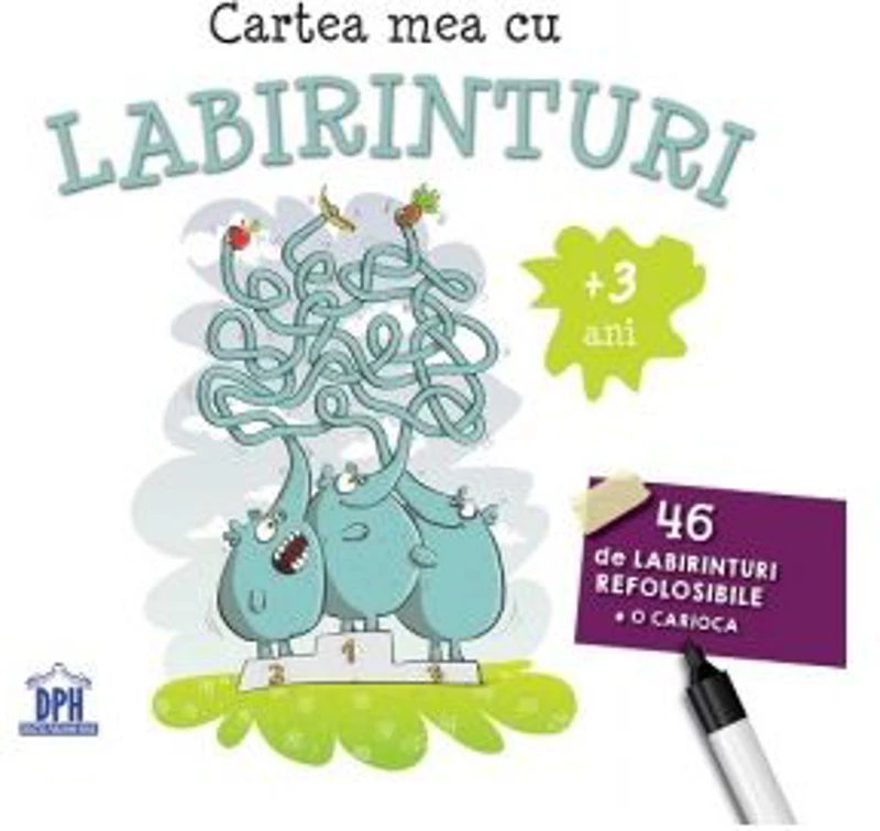 Cartea mea cu labirinturi. 46 de labirinturi refolosibile + o carioca