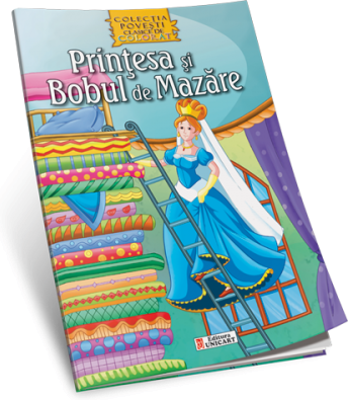 Printesa si bobul de mazare. Carte de colorat A4 cu ilustratii