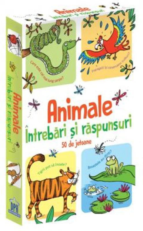 Animale. Intrebari si raspunsuri. 50 de jetoane
