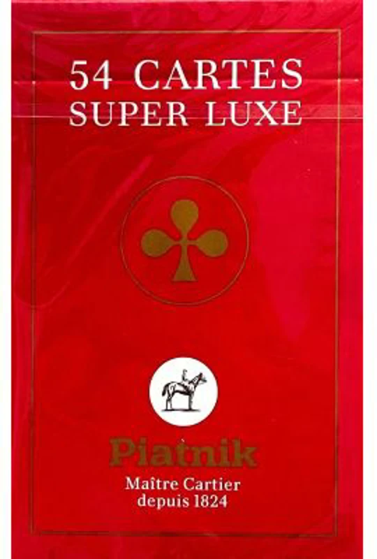 Carti de joc Super Luxe, grafica in stil francez, rosu