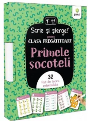 Scrie si sterge! pentru prescolari mici. Primele socoteli. 32 fise de lucru refolosibile