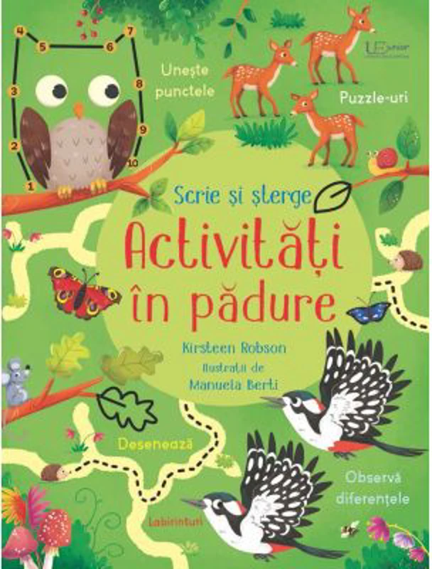 Scrie si sterge. Activitati in padure (Usborne)