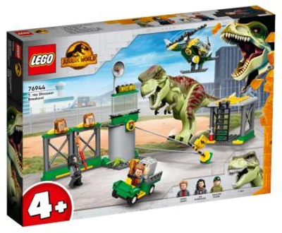 LEGO Jurassic World. Evadarea dinozaurului T-Rex 76944, 140 piese