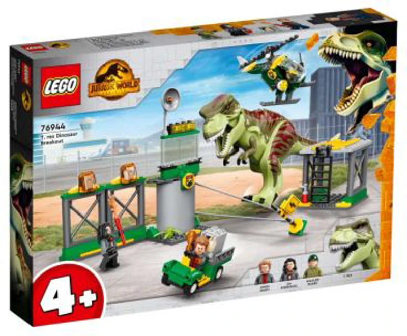 LEGO Jurassic World. Evadarea dinozaurului T-Rex 76944, 140 piese