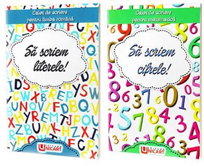 Set 2 caiete de scriere litere si cifre