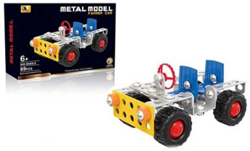 Joc constructii metal, Jeep, 69 piese
