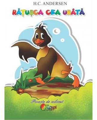 Ratusca cea urata. Poveste de colorat - H. C. Andersen