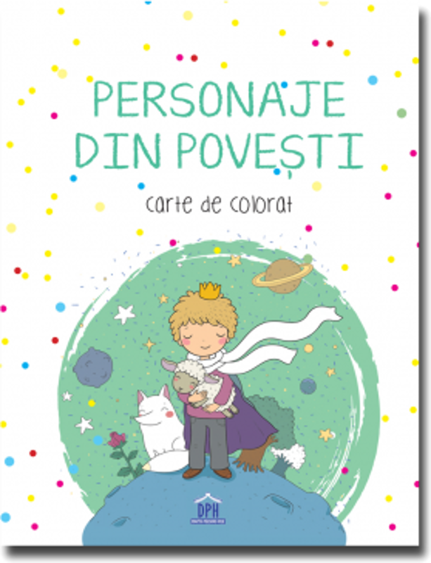 Personaje din povesti - carte de colorat
