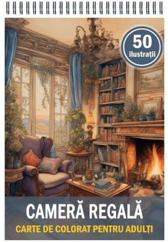 Carte de colorat, 50 de ilustratii, Camera Regala
